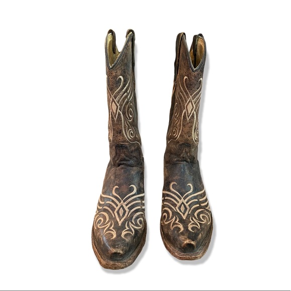 Corral Distressed Short Top Cowboy Boots - Picture 2 of 7